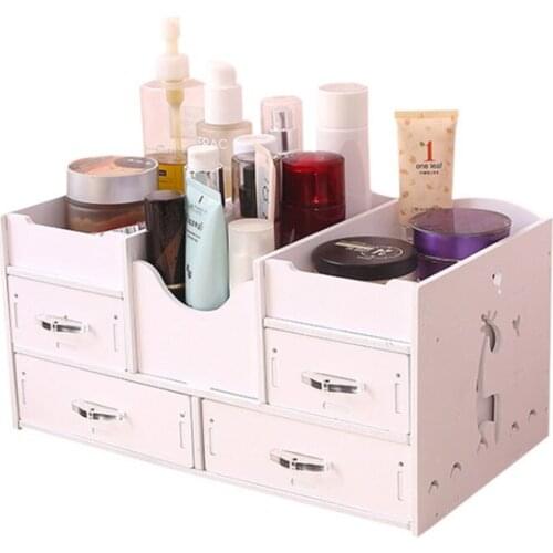 Makeup Organizer Storage Box for Cosmetic Large Capacity Cosmetic Organizer Waterproof Desktop Jewelry Makeup Drawer Container