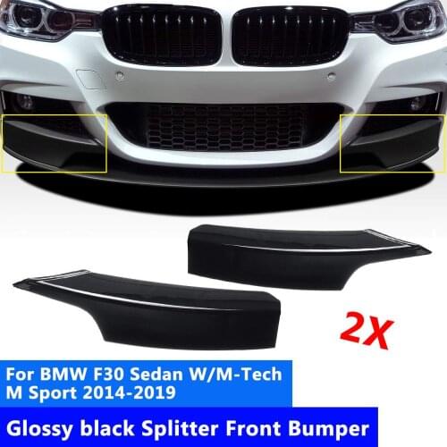 Car front Rear Bumper Strip Lip Spoiler Diffuser Splitter Scratch Protector Winglets For BMW F30 F35 Sedan M Sport 2014-2019