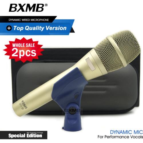 2Pcs/Lot Special Edition KSM9 Professional Cardioid Dynamic Wired Microphone KSM9C Mic For Performance Live Vocals Karaoke Stage
