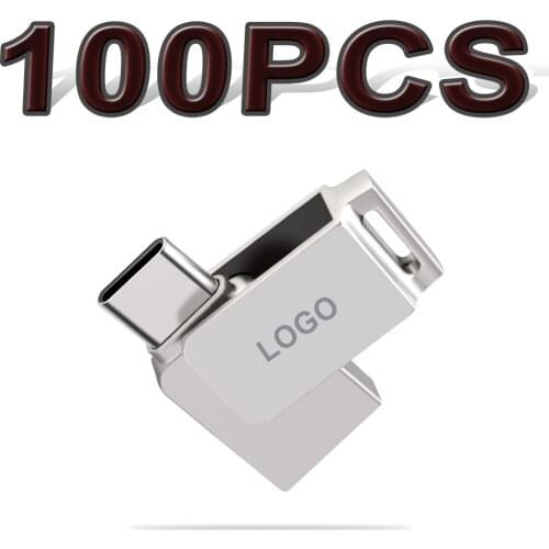 Super stick Customized mini metal OTG 100PCS pendrive Stick 4G 16GB 32GB OTG + USB2.0 Rotating USB flash drive swivel