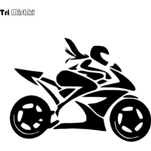 Tri Mishki HZX879# gilr motorcycle rider car sticker funny Vinyl Decals Motorcycle Accessories Stickers women