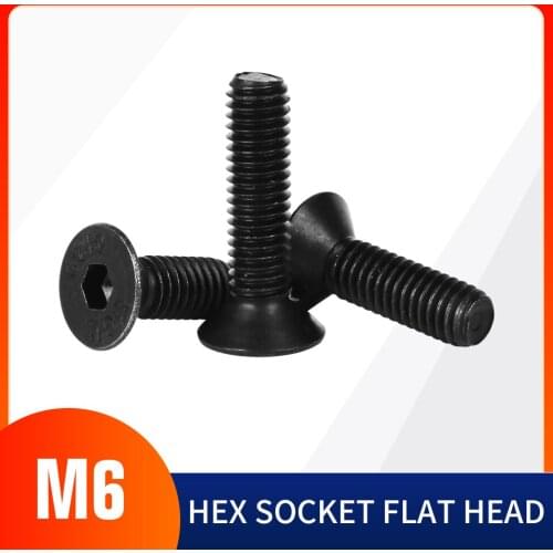 Hexagon Socket Flat Countersunk Head Screw Alloy Steel M2 M2.5 M3 M4 M5 Hex Socket Bolts Machine Screws
