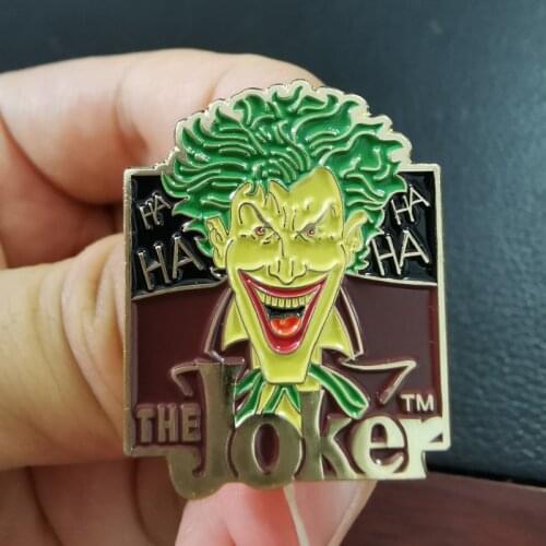Vintage 1989 Comics The Joker Enamel Pin Jack Nicholson Movie series Accessory