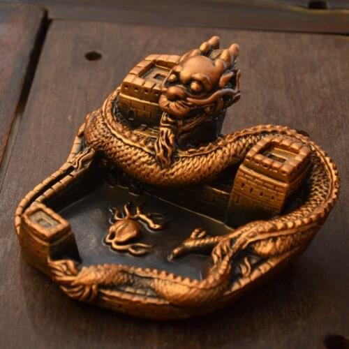 NEWYEARNEW Resin Creative Ashtray Car Lucky Vintage Countryside Crocodile Cigarettes Ash Tray Home Decoration