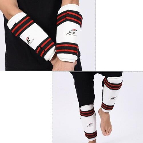 Taekwondo Protector Arm Guard+shin Guard 2pcs Sparring Sets Foream +Shank Support Training Equipment for Kids Adults Karate