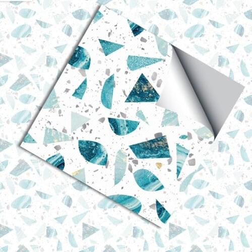 11.8''X11.8'' Tiles Floor Stickers Peel and Stick Waterproof Floor Films Self-adhesive for Kitchen Bathroom Bedroom Living Room