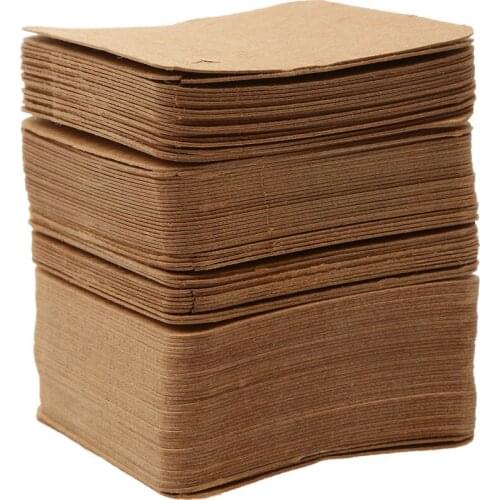 200pcs Earring Display Card Earring Card Holder Blank Kraft Paper Tags for DIY Ear Studs and Earrings