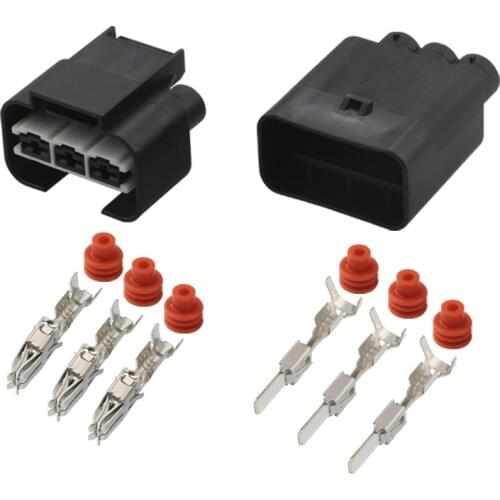 3 Pin 1743271-2 Waterproof Female Male Automotive Plug Electric Wire Radiator Fan Harness Socket For Hyundai Tucson Santa Fe KIA