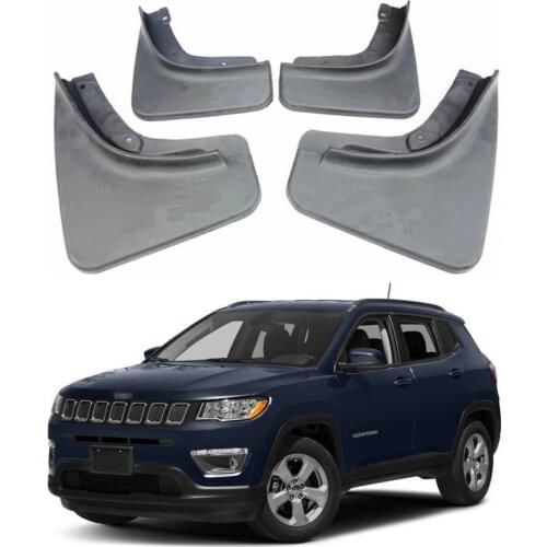 4pcs Molded Car Mudflaps Front Rear Mudguards Fit For Jeep Compass 2017-2019 1.4T 2.4T Splash Guards Mud Flap Car fender Flares