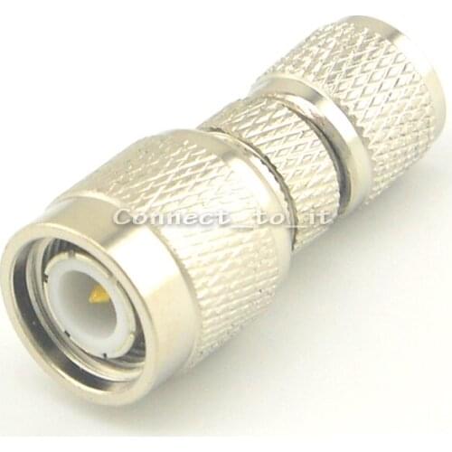 50 pieces/lot) Nickel Plated TNC Male to Mini UHF Male Straight Connector RF Coax Adapter