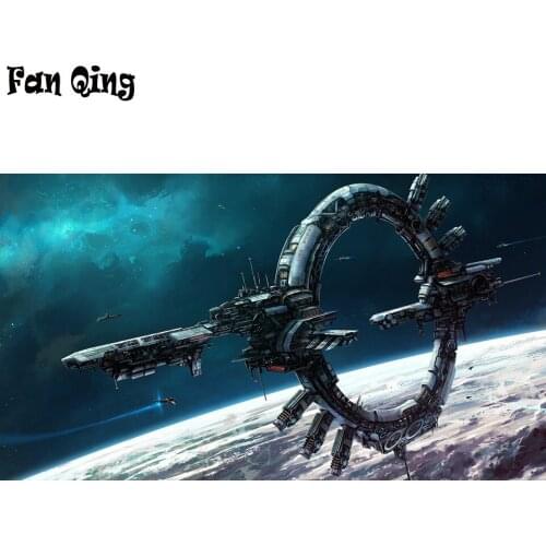 Full Diamond Embroidery Diy 5D Diamond Painting Cross Stitch "Planet spaceship landscape" Full Drill Home Room Decor