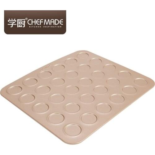 Glod Non stick Easy to Clean Cookies Pan Biscuit Pan Macaron Mould