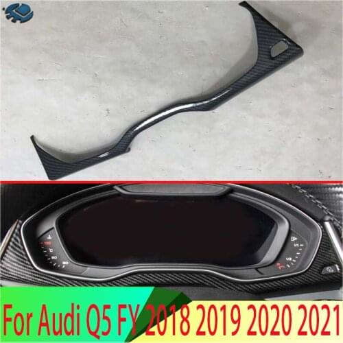 For Audi Q5 FY 2018 2019 Decorate Accessories Carbon Fiber Style Interior Instrument Panel Around trim