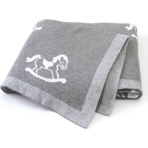 Baby Blankets Newborn Bebes Swaddle Wrap Monthly Blanket Soft Cotton Knitted Infant Kids Stroller Bedding Sleeping Quilts 100*80