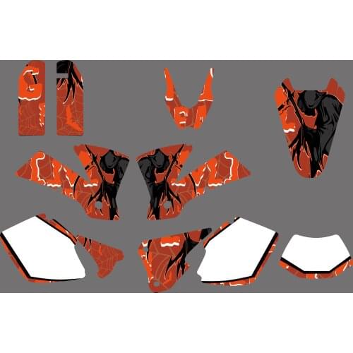 Motorcycle Team Graphic Backgrounds Full Decals Stickers For KTM EXC 125 200 250 300 400 450 525 2003 Customize Personality Gift