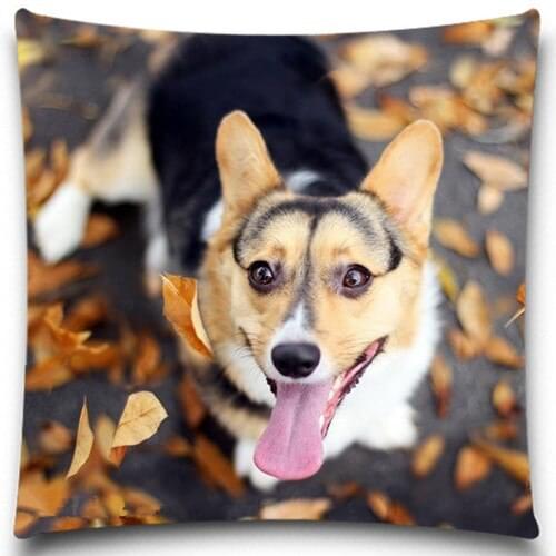 Cotton Polyester for Sofa Car Cotton Cushion Cover 5 size The leaves fell on the dogs head Decorative Throw Pillows Case