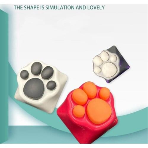 1Pcs Personality Customized ABS Silicone Kitty Paw Artisan Cat- Paws Pad Keyboard keyCaps for Cherry MX Switches