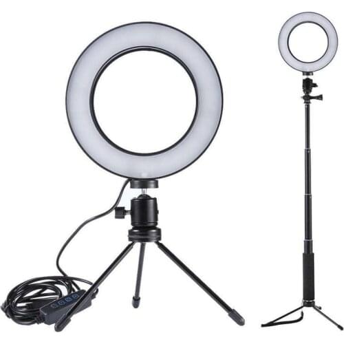 Ring Fill Light Kit LED Dimmable Ring Light Studio Photo Video Live Lamp Camera Phone Holder Tripod With Plastic Color Filter