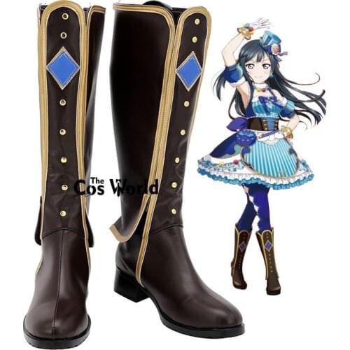 Love Live! Nijigasaki High School Idol Club Unit A・ZU・NA Yuki Setsuna Customize Anime Cosplay Low Heels Shoes Boots