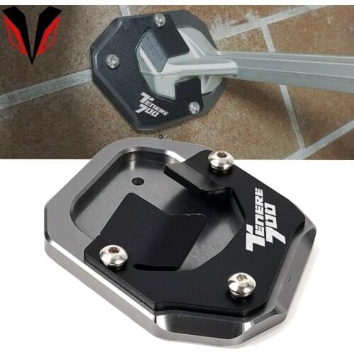Motorcycle Accessories For YAMAHA TENERE 700 TENERE700 2019 2020 2021 cnc Kickstand Foot Side Stand Extension Pad Support Plate