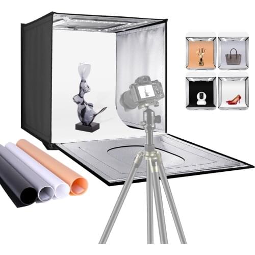 Neewer Photo Studio Light Box 40cm Recording Light Tent Adjustable Brightness Foldable Portable Table Photography 120 LED Lights