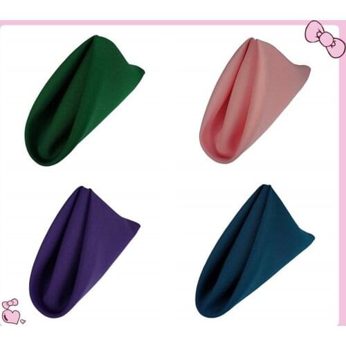 50cm×50cm Teal Polyester Plain Table Napkins For Wedding Party Hotel Home Decor