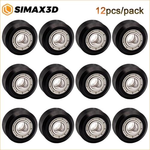 SIMAX3D Wearable CNC Openbuild POM Wheel POM Small Size with MR105ZZ Bearing Passive Round Gear Perlin Wheel Pulley for Printer