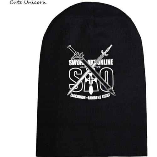 Sword Art Online autumn winter hat beanies unisex knitted cap casual hats for women hip hop Skullies anime beanie female gorro