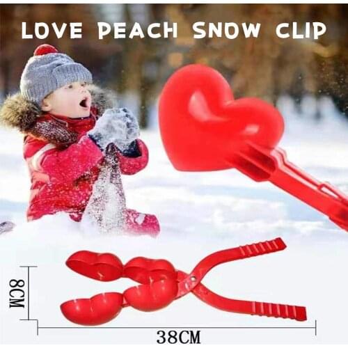 Heart Shaped Snowball Maker Clip Winter Sand Ball Mold Plastic Clamp Kids Toy Snowball Maker Clip Winter Snow Toy For Kids