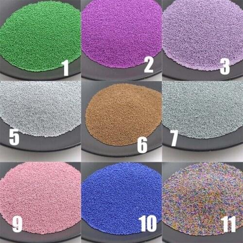 0.1-0.5mm 3d Tiny Glass Caviar Art Ball Beads UV Nail Tips Sticker Decoration 23g BL009