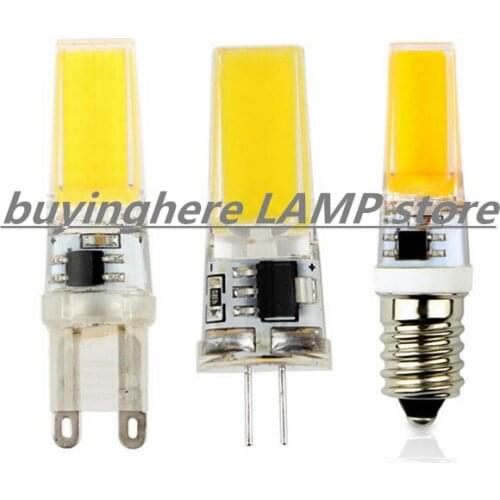 10pcs/lot sapphire COB Led G4 220V dimmable led G9 220V led E14 220V Silica gel Crystal lamp bulb dimming e14 led 220v dimmable