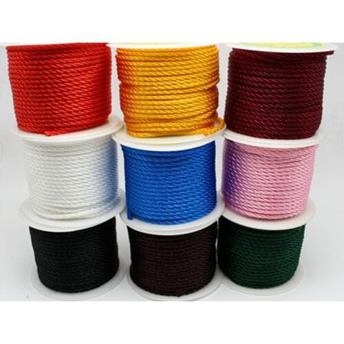 16.4 Feets 3mm Nylon String Chinese Satin Silk Braided Cord Love Binding Rope