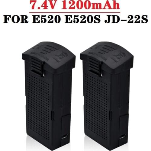 2Pcs/sets Original 7.4V 1200MAH 25c LiPo Battery For RC E520 E520S JD-22S RC Quadcopter Drones Spare Parts 1200 mAh 7.4V Battery