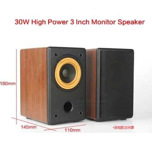30W 3 Inch High Power Monitor Bookshelf Speaker Full Range Speaker Passive HIFI Speaker Front Speaker Home TV/computer Speaker