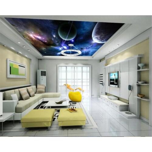 Beibehang High fashion personality decorative painting interior papel de parede 3d wallpaper cosmic stars sky ceiling background