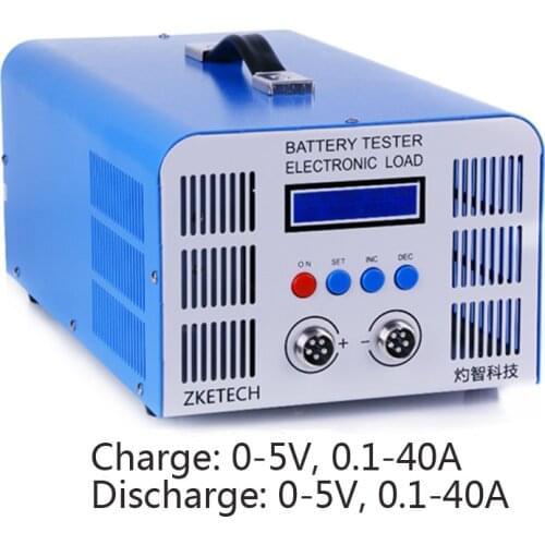 Large Current Lithium Battery Charge&Dischage Capacity Tester 5V 40A 40A Fe Battery Cyclic Tester Online Software EBC-A40L