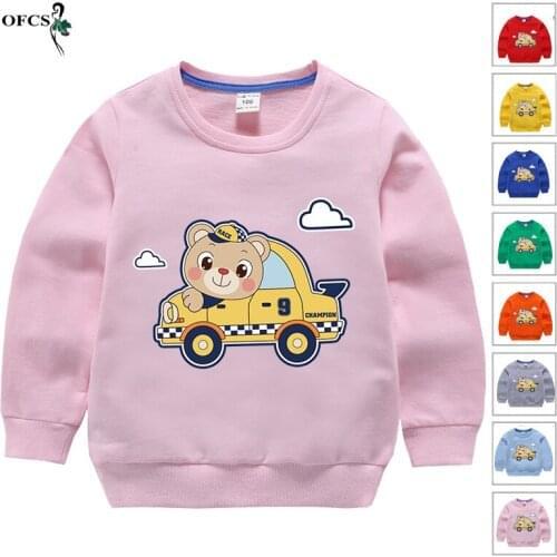 Childrens Infant Hoodies Sweatshirts Girls Kids Shirt Cotton Tops Boys Unisex Autumn Outerwear Clothes Toddler Cartoon Sweater