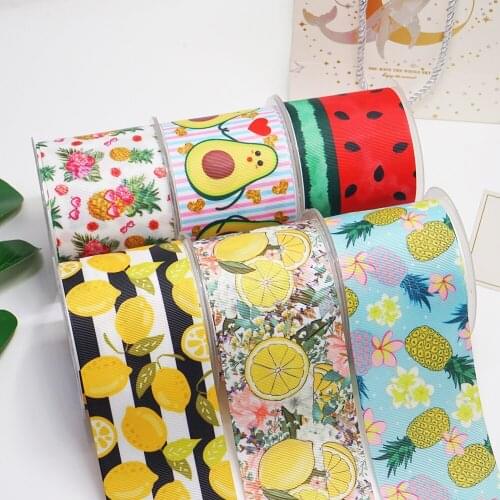 DIY Cartoon Fruit Printed Grosgrain Ribbon For Craft Supplies Sewing Accessories 5 Yards, Planar Resins Mold 10 Pieces. 53470