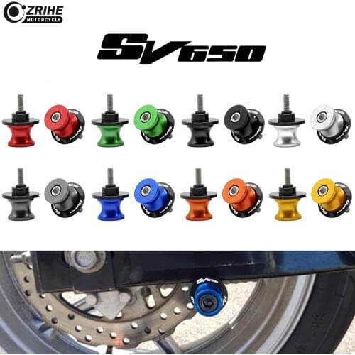 For Suzuki SV650 SV650S SV 650 Motorcycle Accessories Swingarm Slider Spools 8mm With SV650 CNC Aluminum Motor Stand Screws
