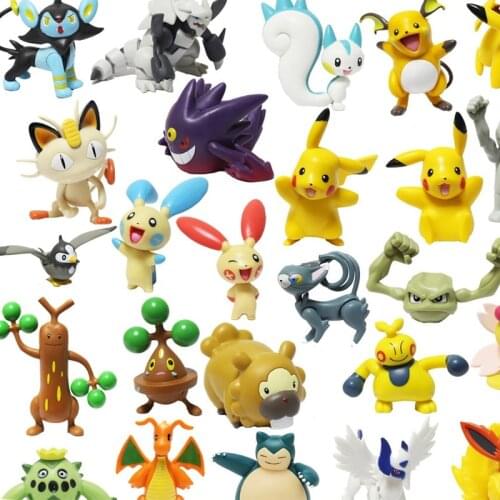 Pokemon Large Joint Movable Model Action Figure Dragonite MEGA Aggron Meowth Snorlax Geodude Gengar Sudowoodo Collection
