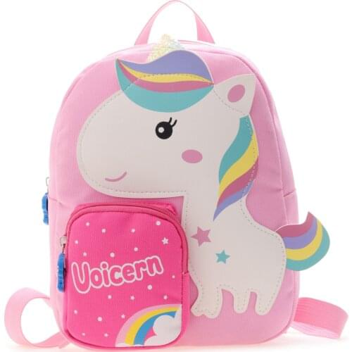 Cartoon Canvas Children School Backpack Children Backpacks Kindergarten Animal Giraffe Kids School Bags for Girls Boys SchoolBag