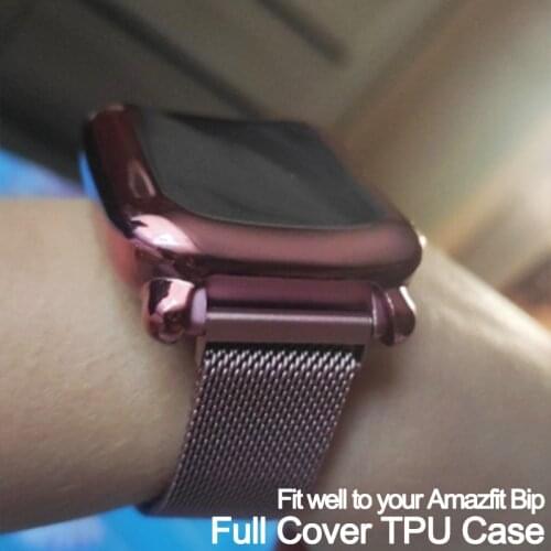 Inasmile Pretty and Cute cover+ 2pcs Screen Protector For Huami Amazfit Bip Watch Protector film Frame Cover case accessories