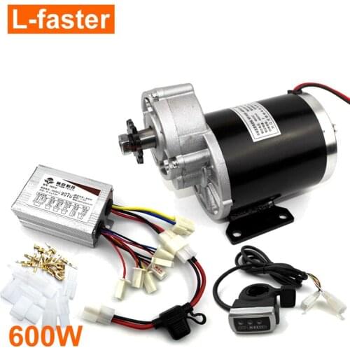 48V 600W Electric 3-Wheel Bicycle Motor Kit With Geared DC Motor And Button Switch Thumb Accelerator