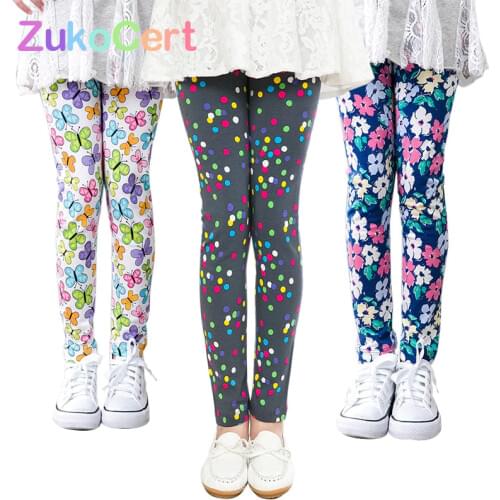 Baby Girls Leggings Kids Pencil Pants Childrens Printing Flower Toddler Classic Leggings Girl Skinny Children Trousers Leggings