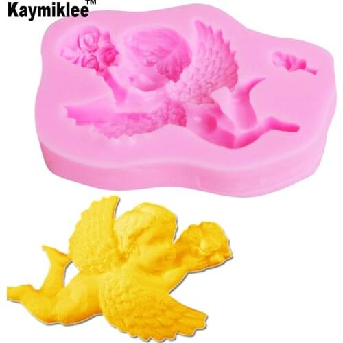 M358 Flying Angel UV Resin Silicone Mold Fondant Chocolate Candy Gumpaste Lollipop Crystal Epoxy Soft Clay Bake Tools