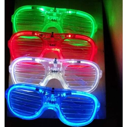 Flashing Party LED Light Glasses for Party Birthday Party Funny Tricky fluorescent luminous Rave Costume Party DJ Bright
