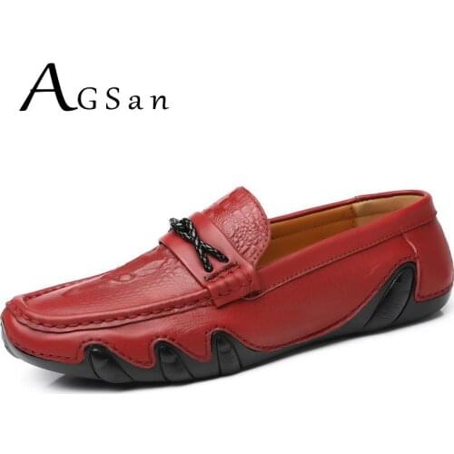 Red Loafers Men Luxury Brand Casual Shoes Genuine Leather Driving Shoes Wedding Shoes Office Loafers Designer Mens Moccasins