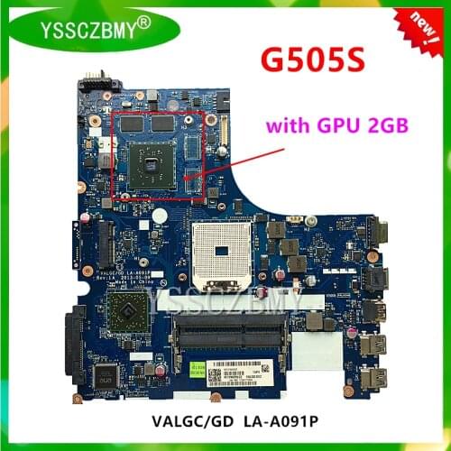 NEW VALGC/GD LA-A091P Motherboard G505S Mainboar For Lenovo G505S laptop motherboard with GPU HD8570M+8650M R5 M230 2G Test OK