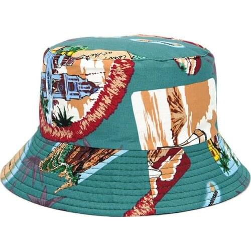 Ldslyjr Cotton Print Bucket Hat Fisherman Hat Outdoor Travel Hat Sun Cap Hats for Men and Women 392