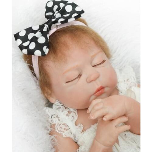 Full Silicone Body Reborn Baby Girl Doll Toys Lifelike 57cm Babies born Dolls Accessories clothes dress Birthday Gift Bathe Toy